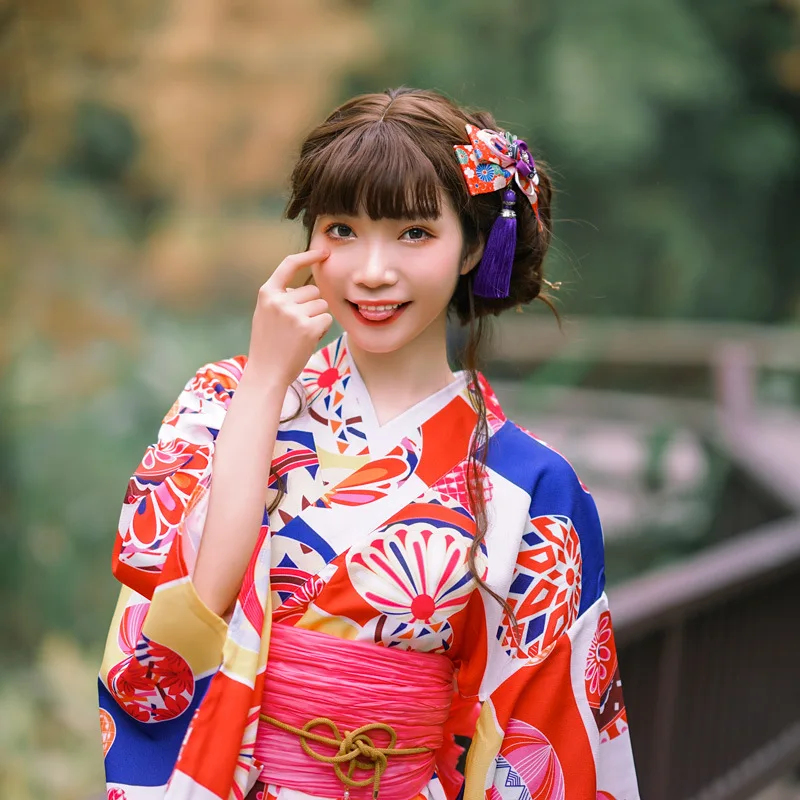 Formal Wear Japan Women - 女性の日本スタイルの伝統的な着物フォーマル浴衣修正しわ防止ロングドレスコスプレ衣装写真撮影用ウェア
