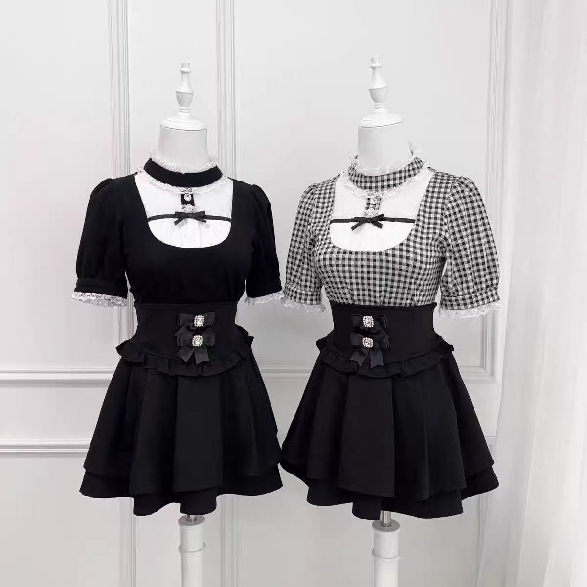 Formal Wear Japan Women - 日本のロリータブラウス女性かわいい原宿 JK リボンレースパッチワーク軽量 2026 かわいいフリルカジュアルシャツ日常着トップス