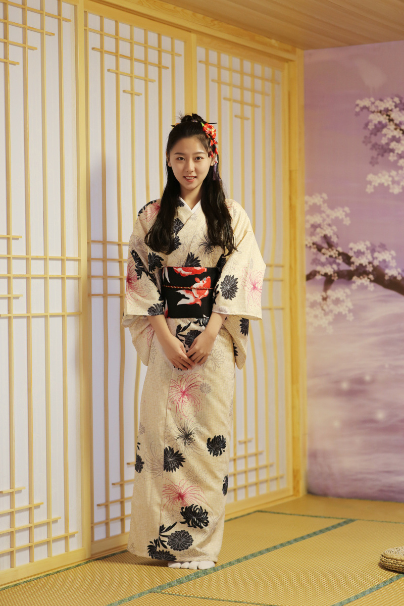 Formal Wear Japan Women - 女性用 日本スタイル 伝統的な着物 模造リネン フォーマルウェア 浴衣