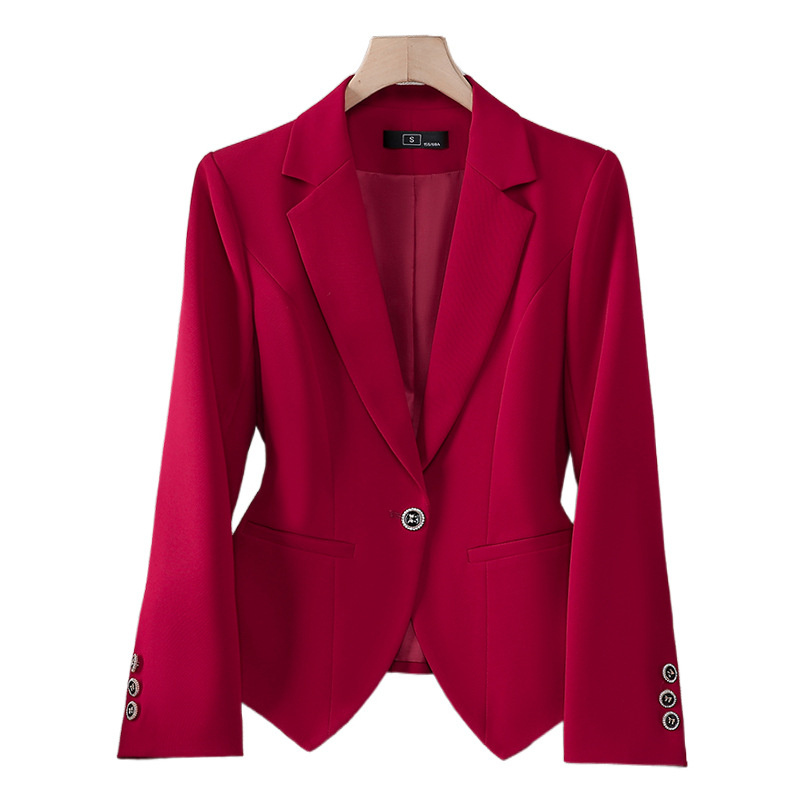 新しいファッション女性フォーマルブレザー女性赤白黒オフィスス - Women'S Formal Wear Jackets のレビューと価格