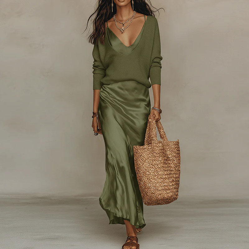 エレガントなVネック、スリムフィットのオフィス向けツーピース - Women Formal Wear For Summer のレビューと価格