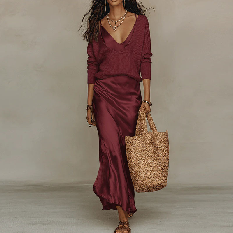 エレガントなVネック、スリムフィットのオフィス向けツーピース - Women Formal Wear For Summer のレビューと価格