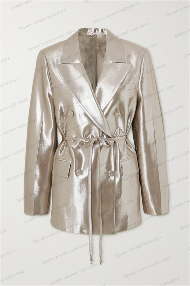 女性のための光沢のあるサテンのウェディングスーツ,ブレザーと - Women'S Formal Jackets To Wear With Dresses のレビューと価格