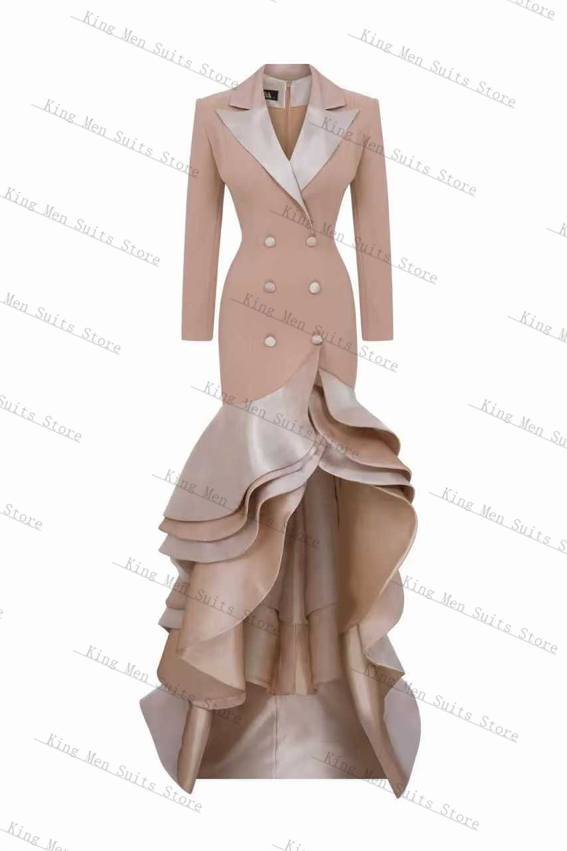 シャンパン女性スーツ 1 ピースロングブレザーウエディングド - Women'S Formal Jackets To Wear With Dresses のレビューと価格