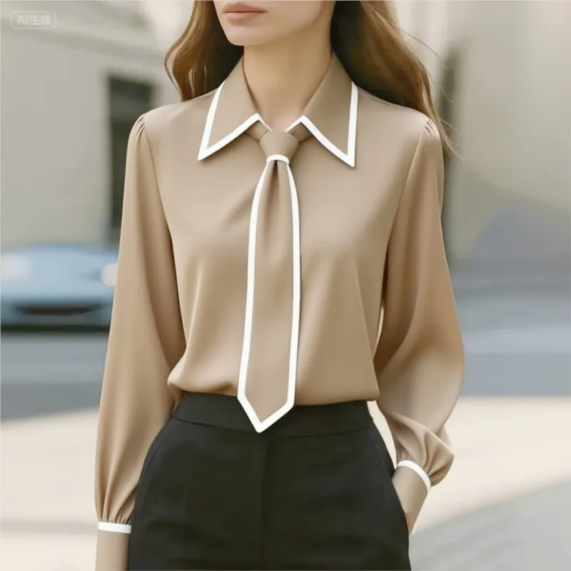 女性のブラウスファッションシャツフォーマル蝶ネクタイ長袖コン - Women'S Formal Wear Suit のレビューと価格