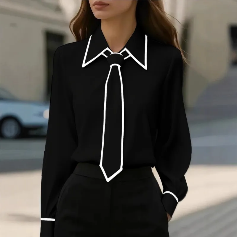 女性のブラウスファッションシャツフォーマル蝶ネクタイ長袖コン - Women'S Formal Wear Suit のレビューと価格