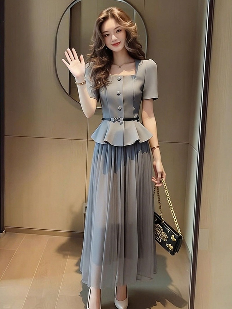 新作夏韓国ファッションレディーススーツ高級エレガントスクエア - Women Formal Wear For Summer のレビューと価格