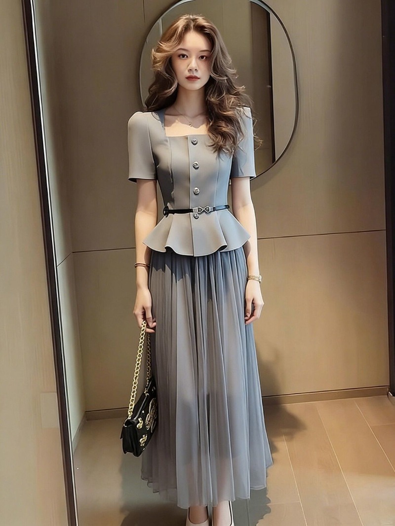 新作夏韓国ファッションレディーススーツ高級エレガントスクエア - Women Formal Wear For Summer のレビューと価格