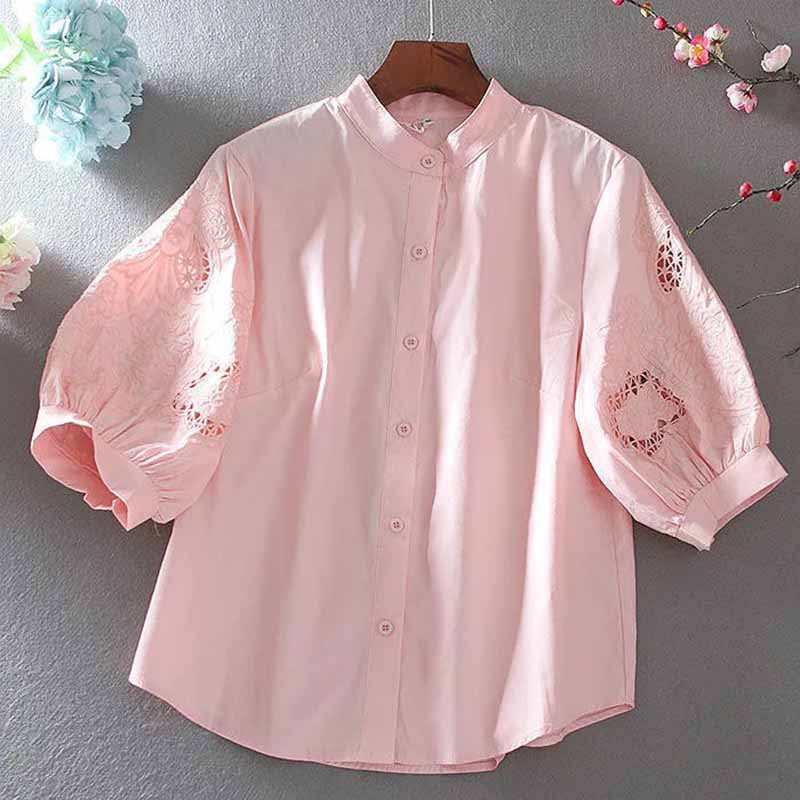 女性用透かし彫り刺embroideredシャツ,スタンドアッ - Women'S Formal Wear Suit のレビューと価格