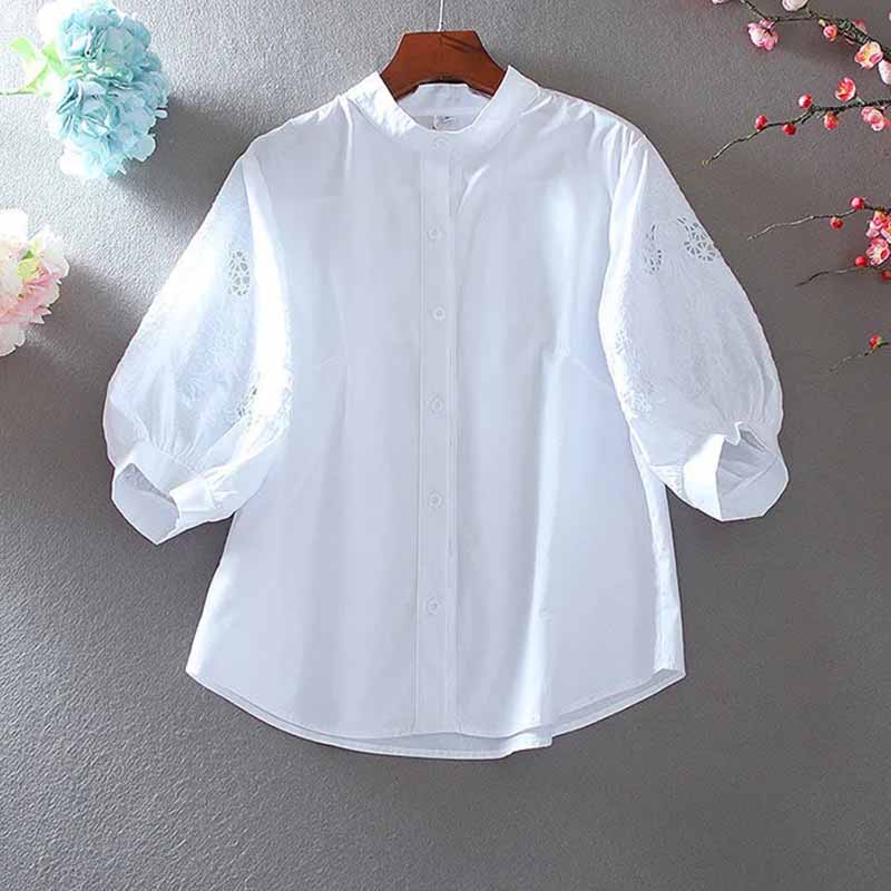 女性用透かし彫り刺embroideredシャツ,スタンドアッ - Women'S Formal Wear Suit のレビューと価格