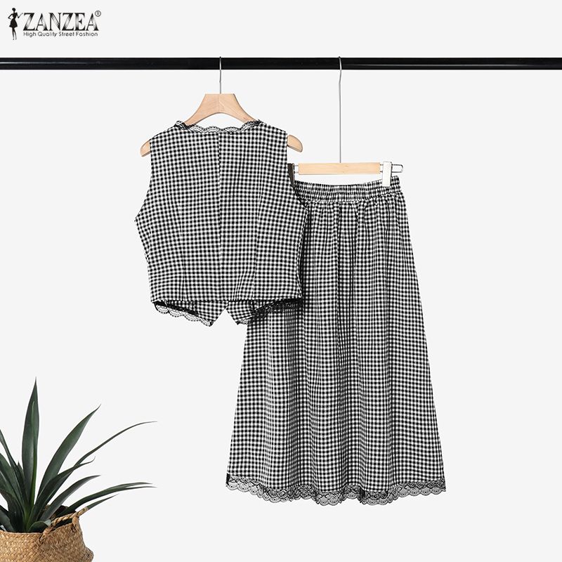 エレガントな女性 2 ピースセット ZANZEA 夏ノースリ - Women Formal Wear For Summer のレビューと価格