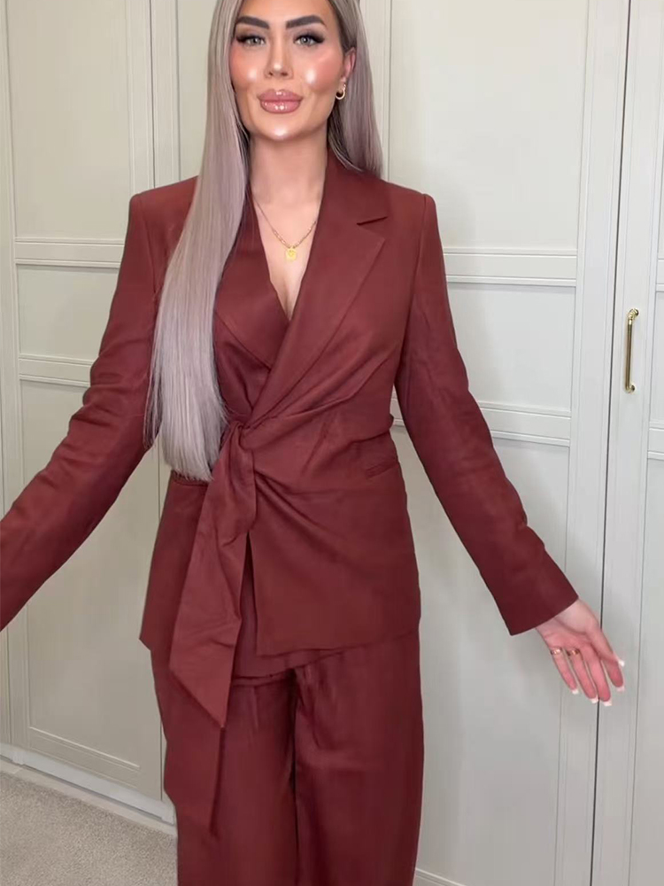 ファッションオフィスレディースブレザーパンツスーツエレガント - Female Formal Wear のレビューと価格