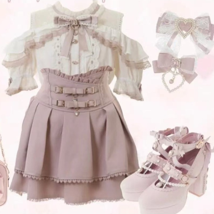2026 かわいいフリル付き日本ロリータブラウス女性かわいい - Formal Wear Japan Women のレビューと価格