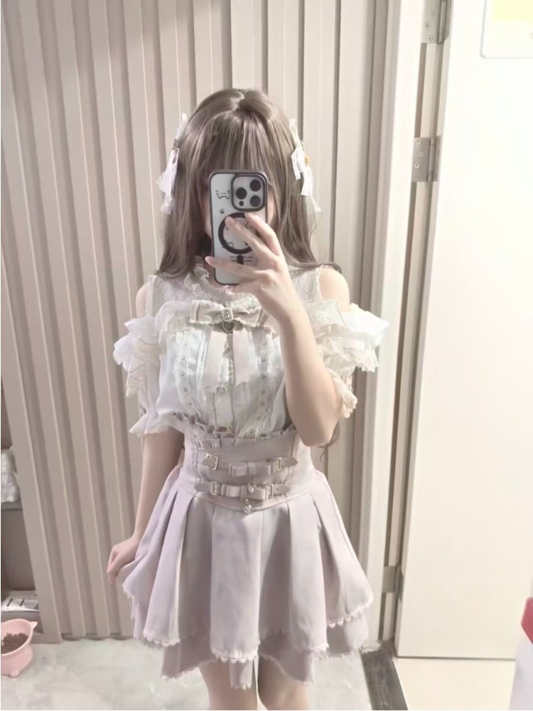 2026 かわいいフリル付き日本ロリータブラウス女性かわいい - Formal Wear Japan Women のレビューと価格
