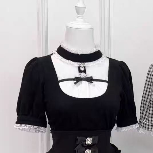 日本のロリータブラウス女性かわいい原宿 JK リボンレースパ - Formal Wear Japan Women のレビューと価格