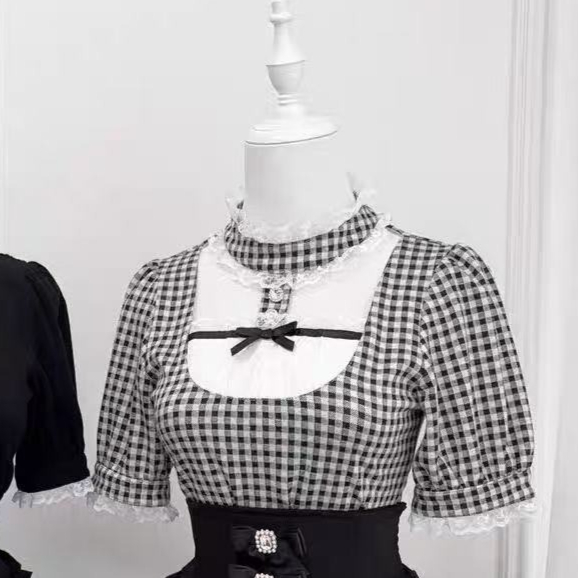 日本のロリータブラウス女性かわいい原宿 JK リボンレースパ - Formal Wear Japan Women のレビューと価格
