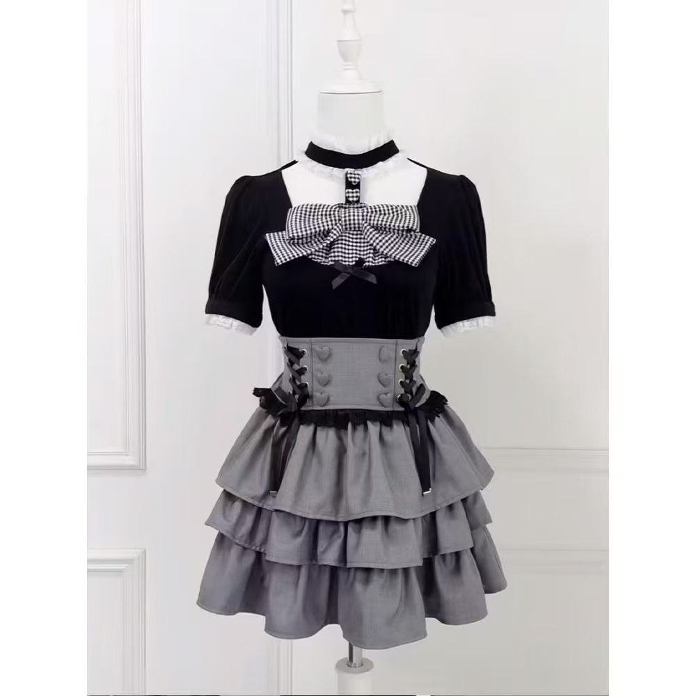 日本のロリータブラウス女性かわいい原宿 JK リボンレースパ - Formal Wear Japan Women のレビューと価格