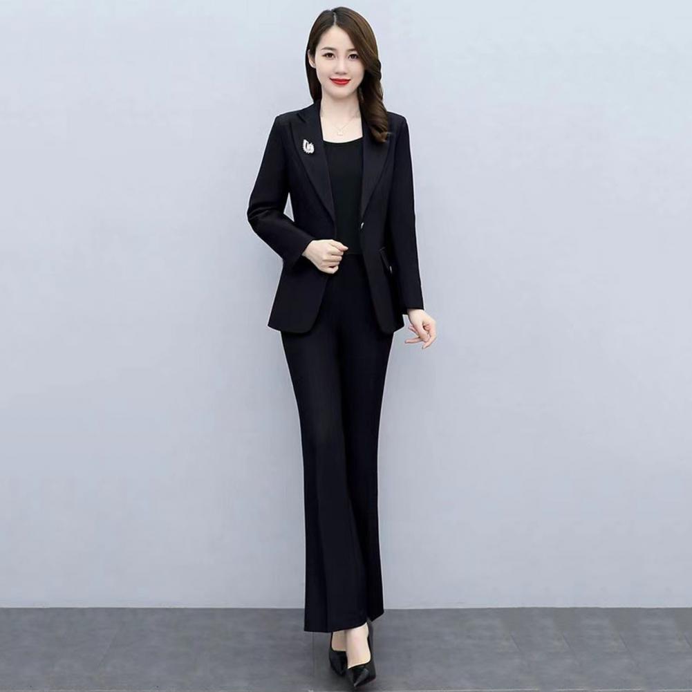 2点セット レディースフォーマルコートパンツセット 襟付き長 - Women'S Formal Wear Suit のレビューと価格